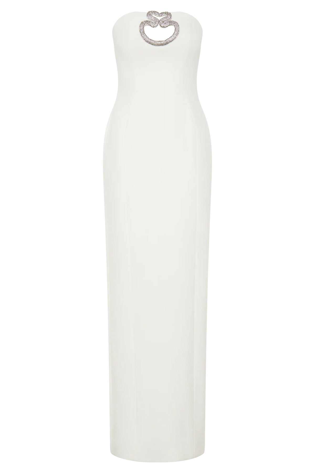 Hilda Embellished Strapless Maxi Dress - White