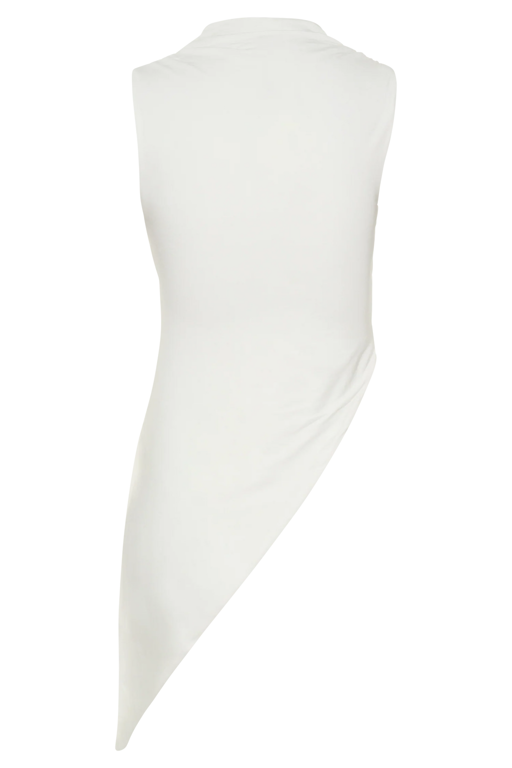 Suong High Neck Gathered Top - White