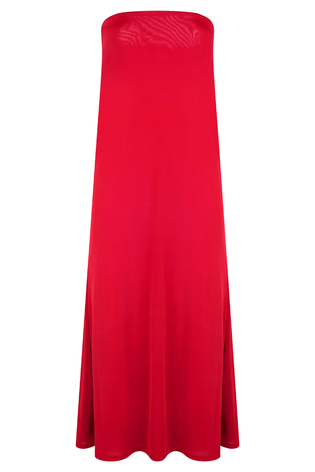 Bruna Slinky Fishtail Maxi Skirt - Red