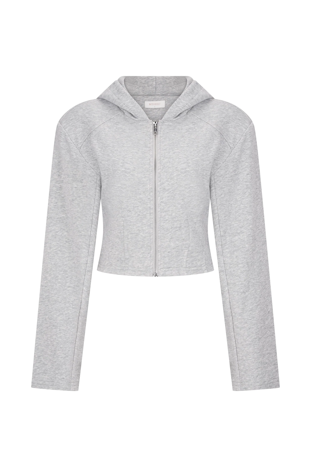 Quinn Zip Up Hoodie - Light Grey Marle