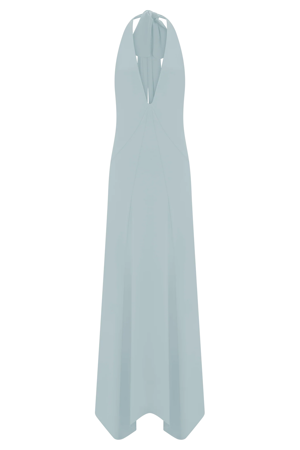 Juliet Slinky Maxi Dress With Scarf - Pale Blue