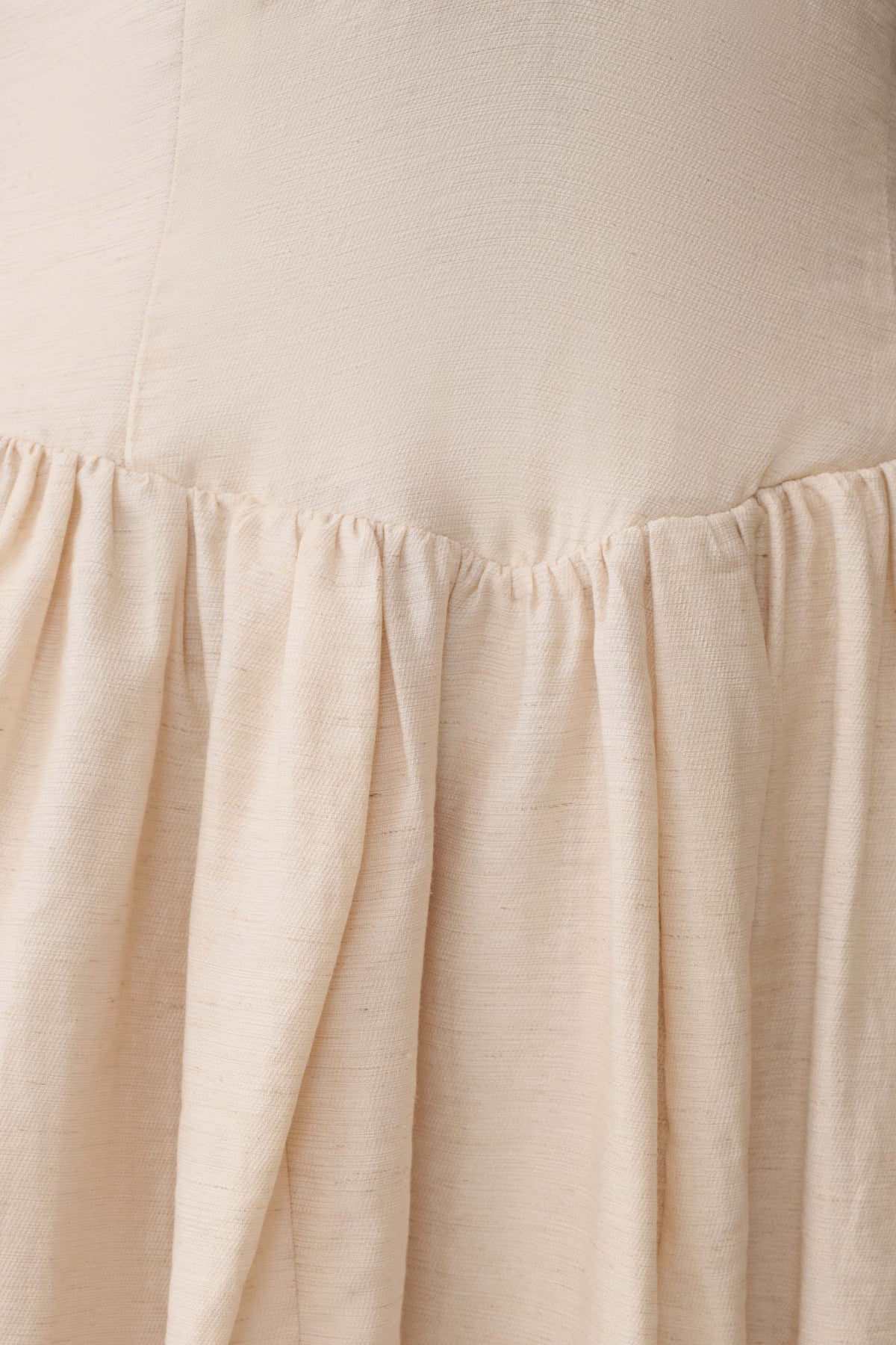 Arabella Cinched Waist Linen Mini Dress - Natural