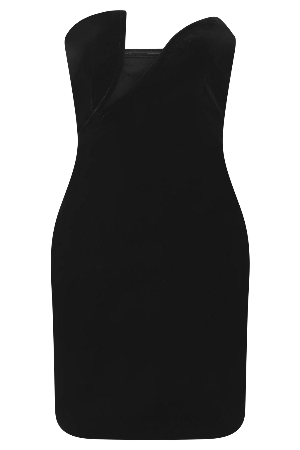 Paulina Velvet Strapless Mini Dress - Black