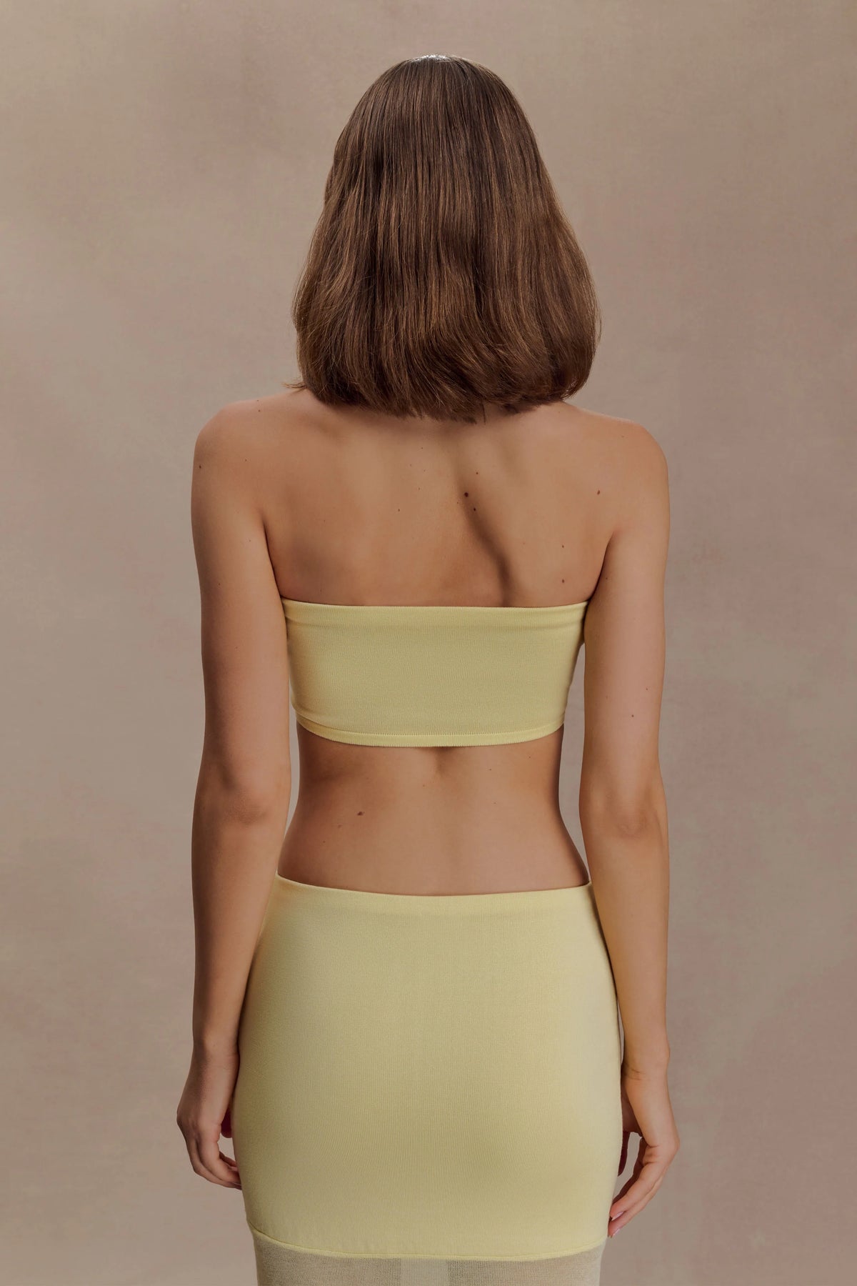 Tanyel Knit Bandeau Top - Lemon