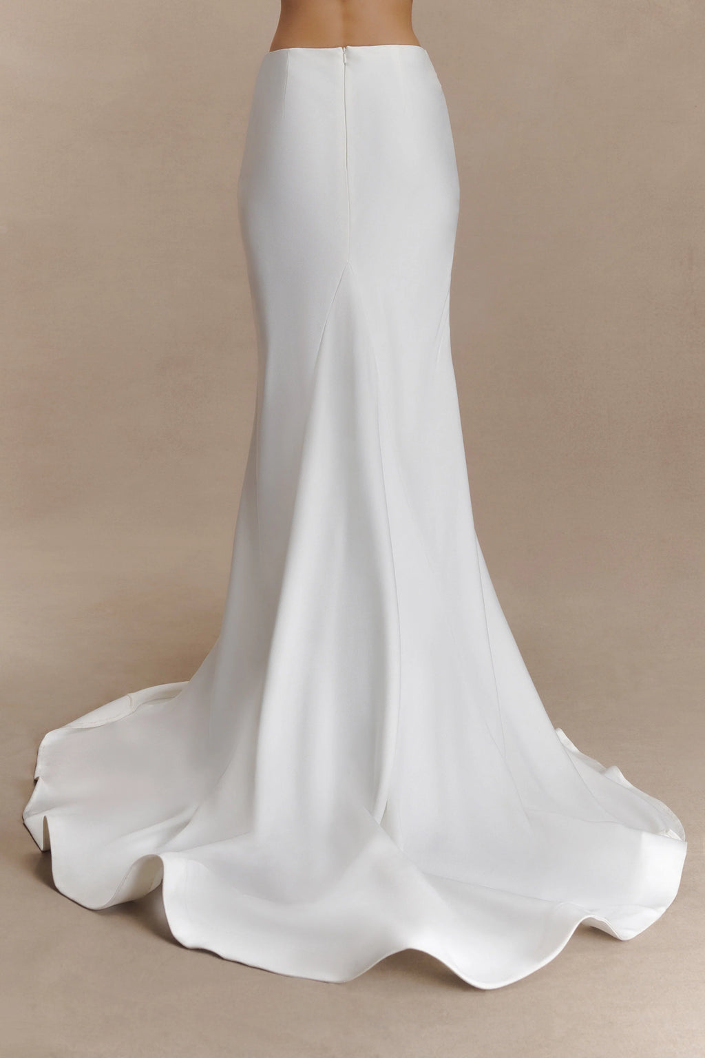 Clara Fishtail Maxi Skirt - White