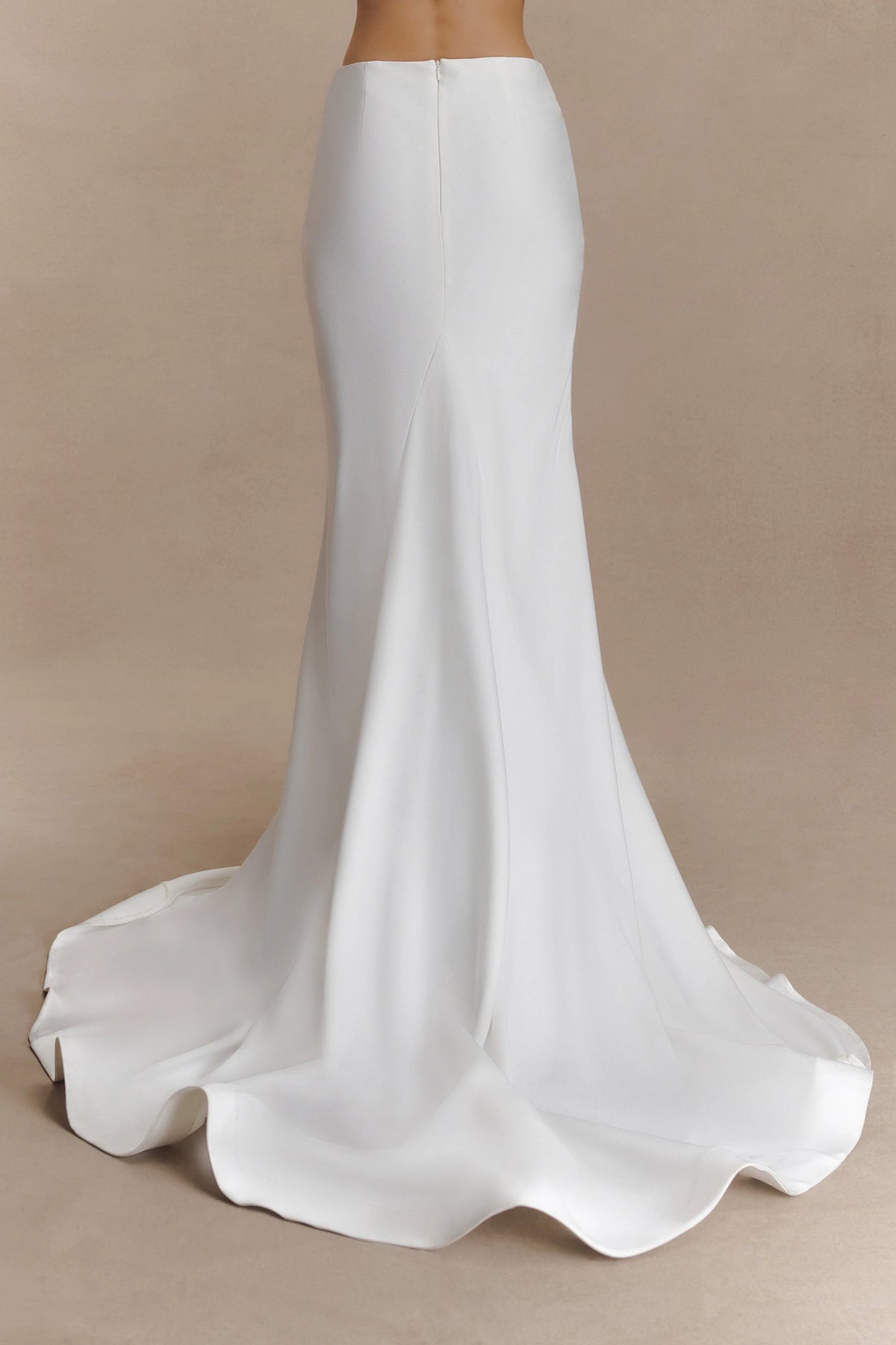 Clara Fishtail Maxi Skirt - White