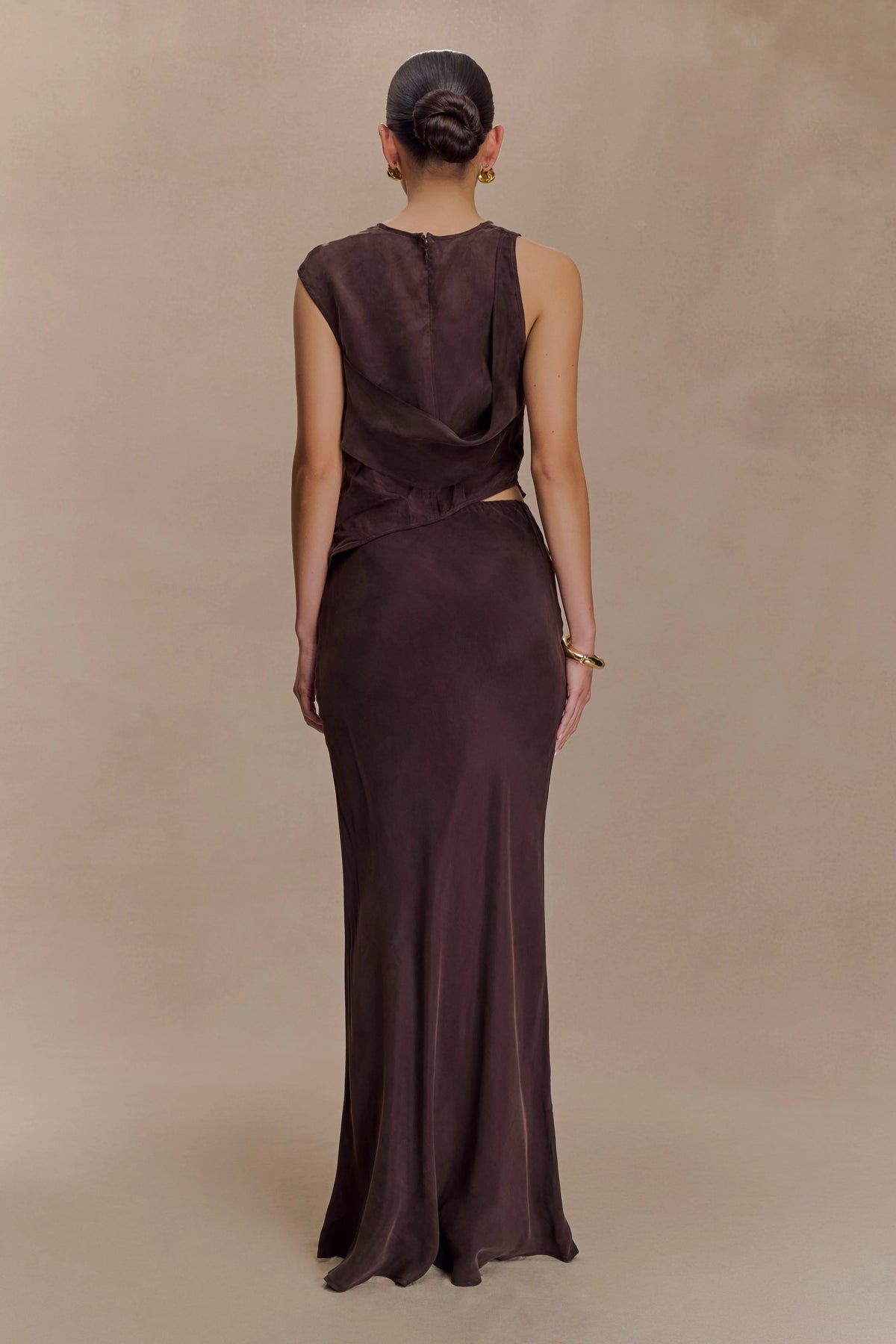 Violeta Asymmetric Top - Dark Chocolate