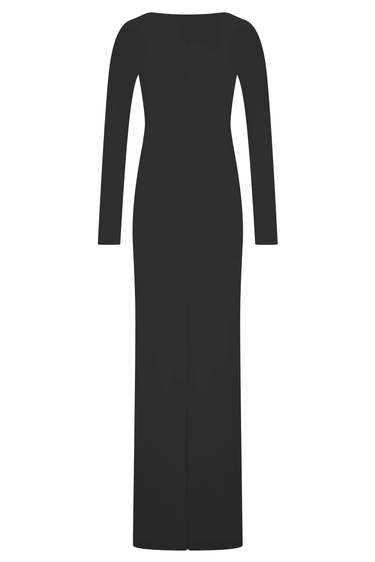 Louisa Long Sleeve Slinky Maxi Dress - Black