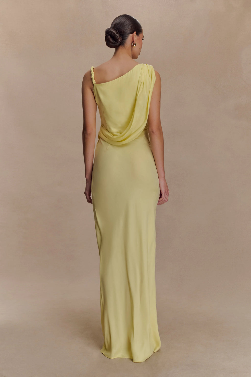Lorieanne Draped Maxi Dress - Lemon