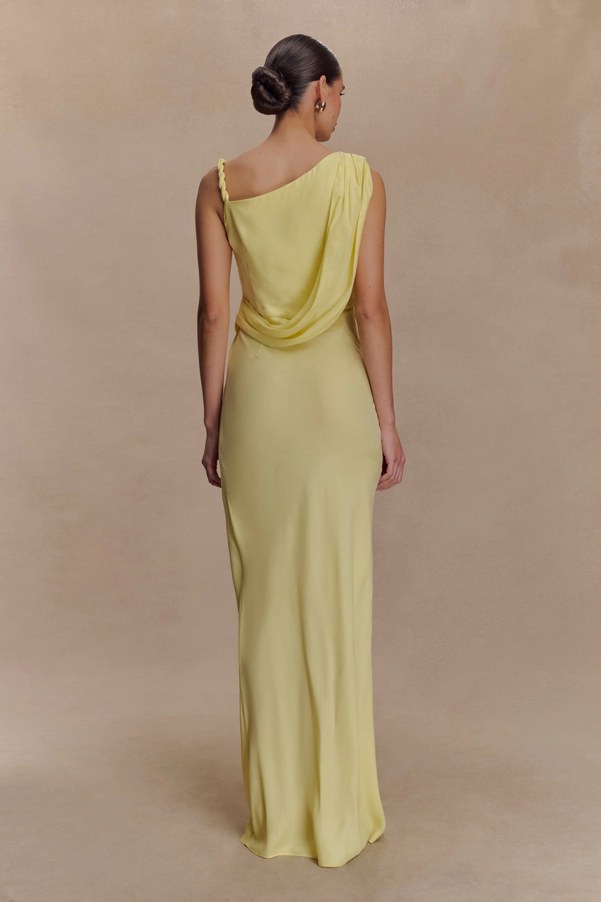 Lorieanne Draped Maxi Dress - Lemon