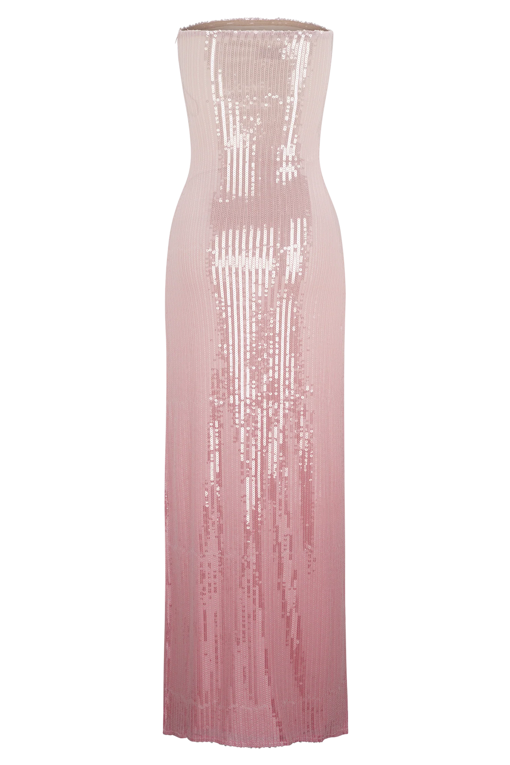 Miranda Strapless Sequin Maxi Dress - Ombre Pink