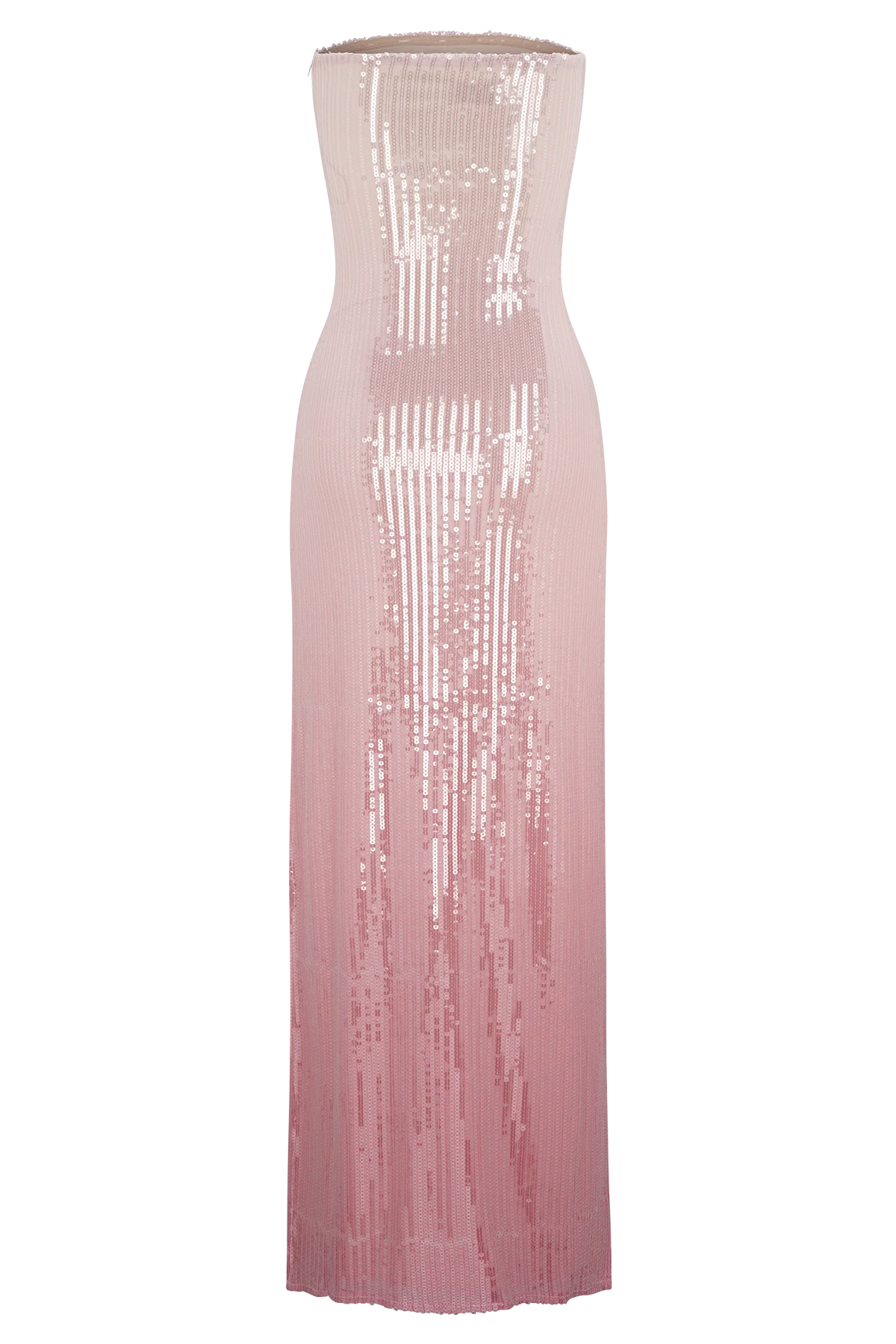 Miranda Strapless Sequin Maxi Dress - Ombre Pink