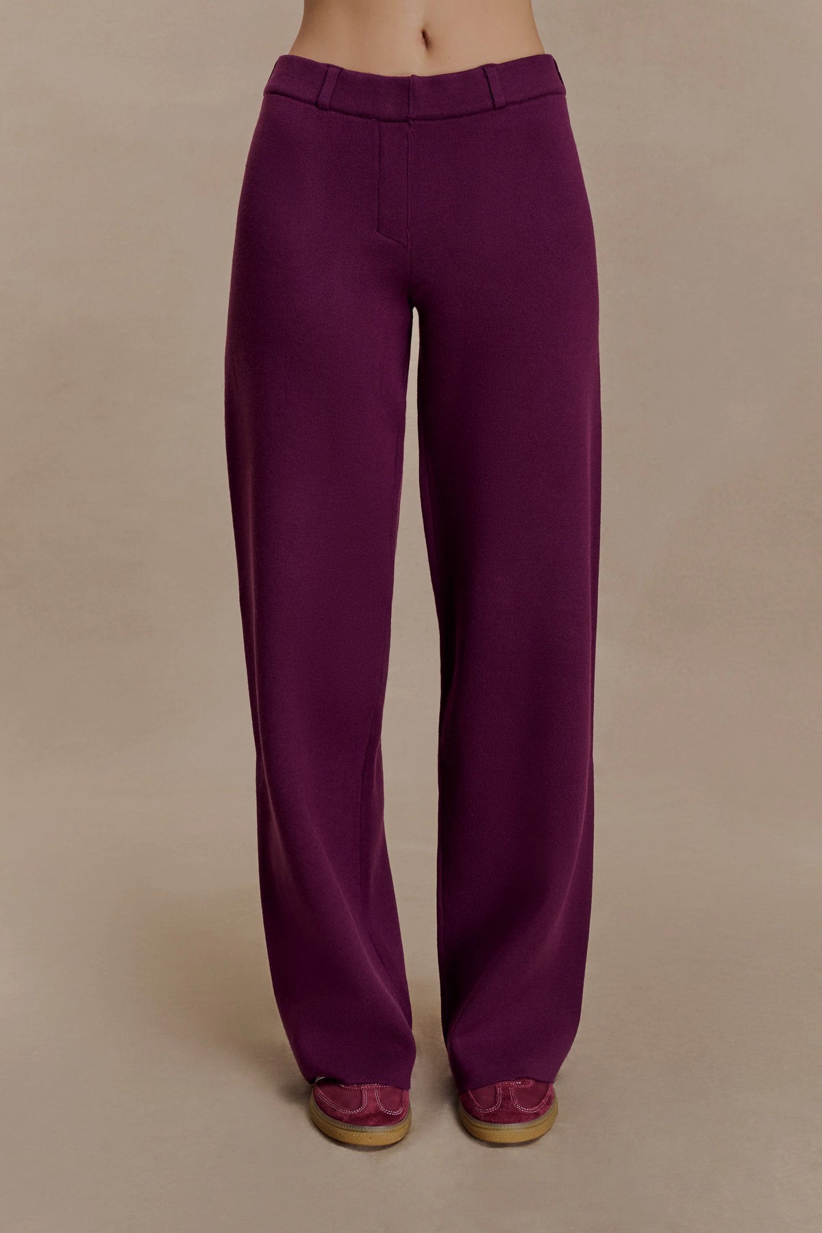 Lauren Knit Trouser - Plum