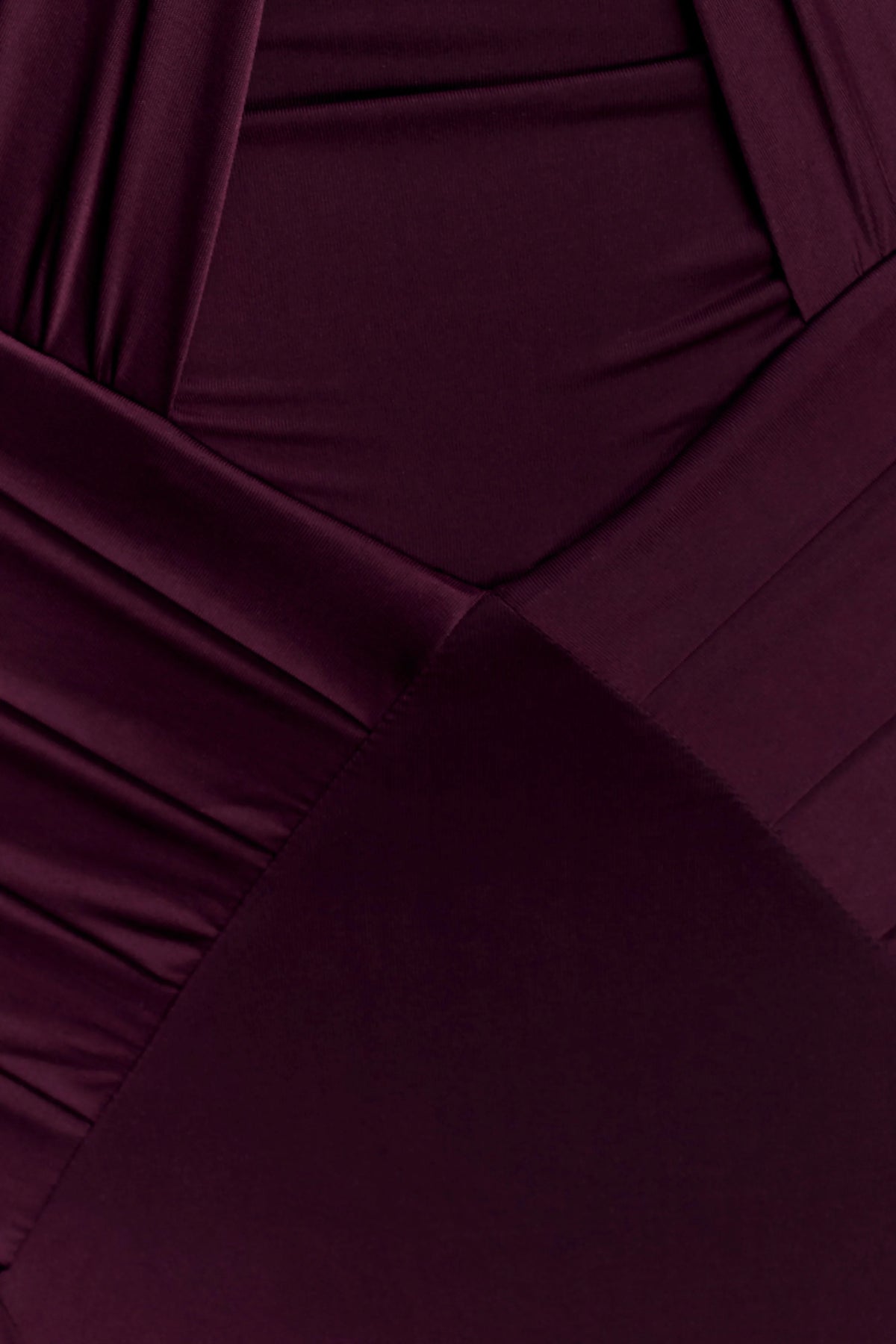 Indira Gathered Slinky Halter Maxi Dress - Mahogany