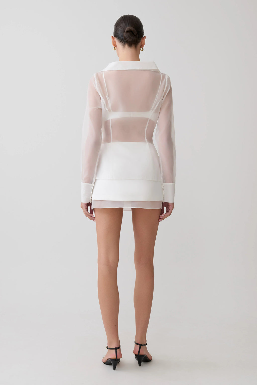 Frankie Satin Mini Skirt - White