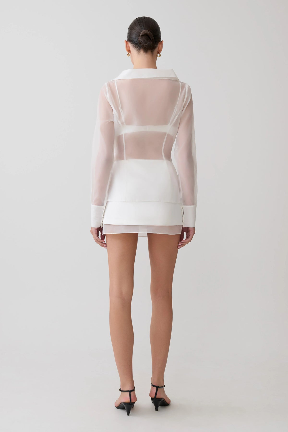 Frankie Satin Mini Skirt - White