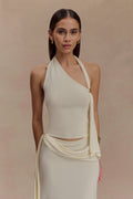 Xanthia Knit Halter Top - Ivory