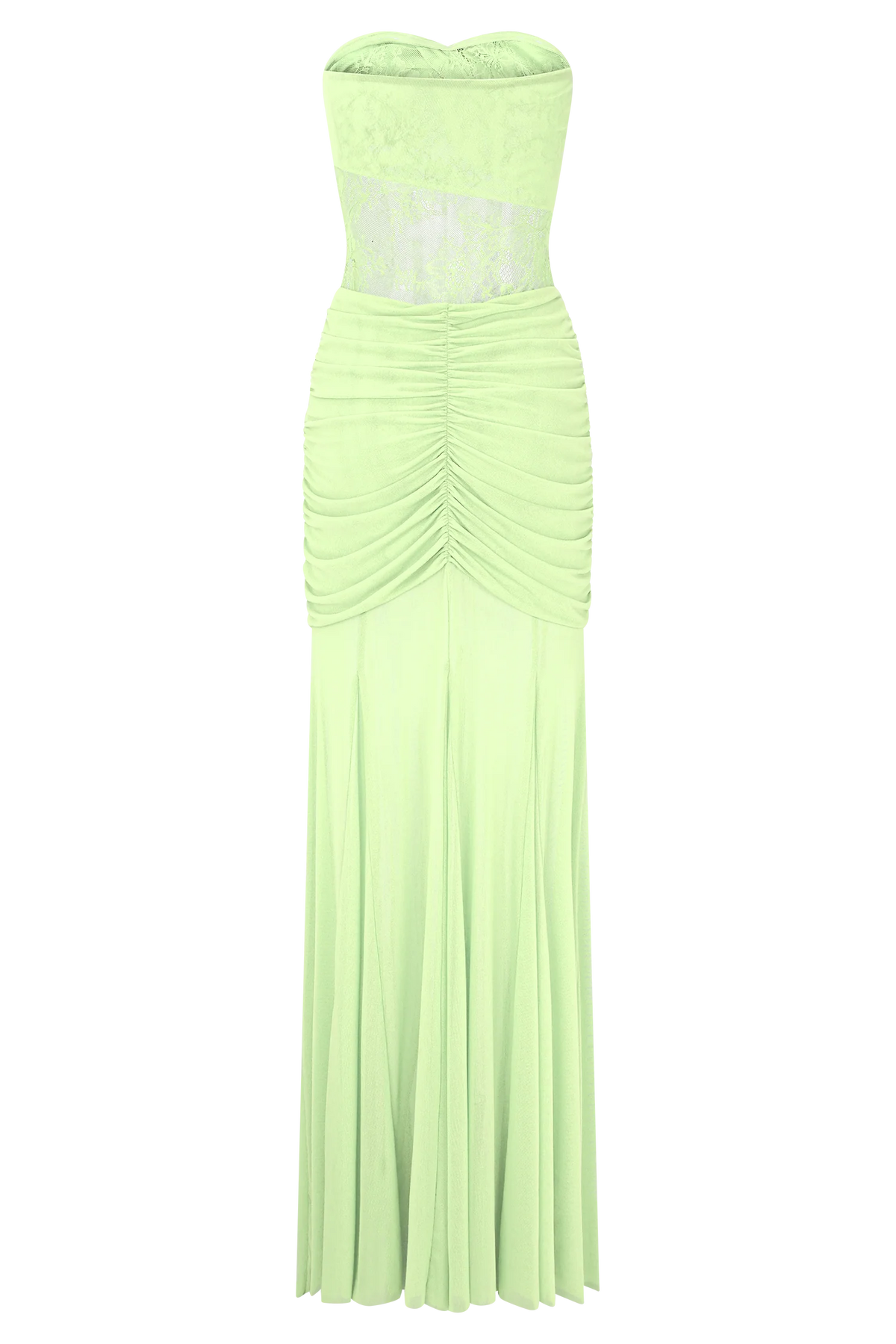 Khadijah Lace And Mesh Maxi Dress - Sage