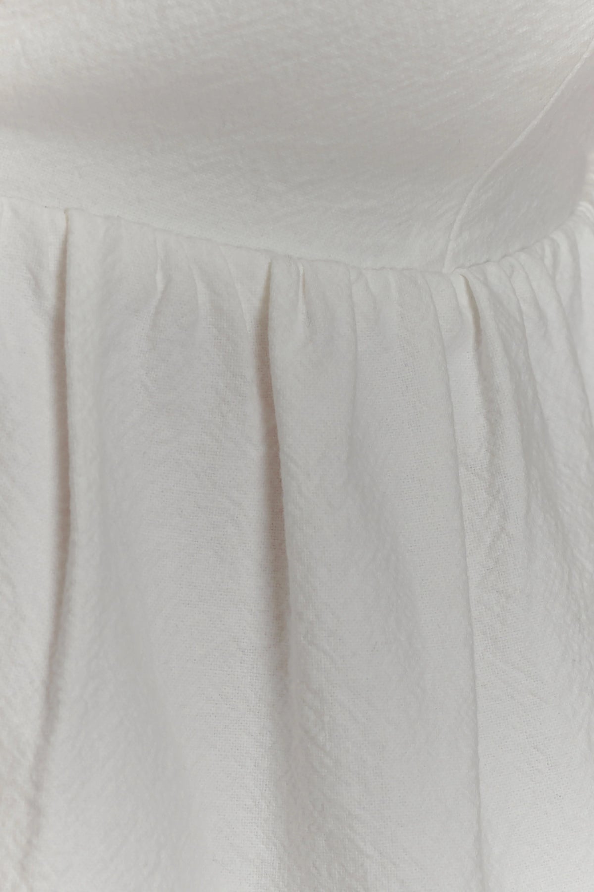 Janayia Cotton Beaded Top - White
