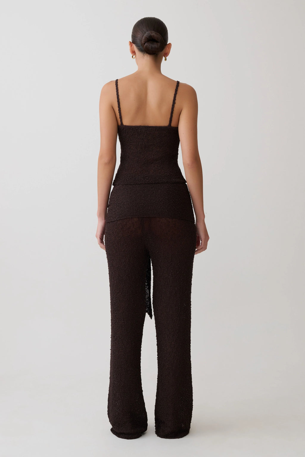 Mattais Boucle Knit Pants - Dark Chocolate