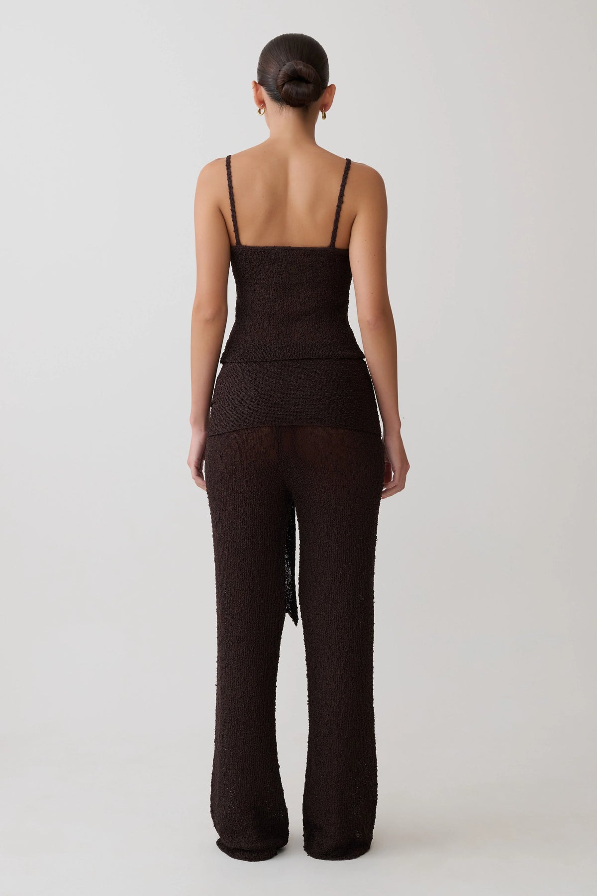 Mattais Boucle Knit Pants - Dark Chocolate