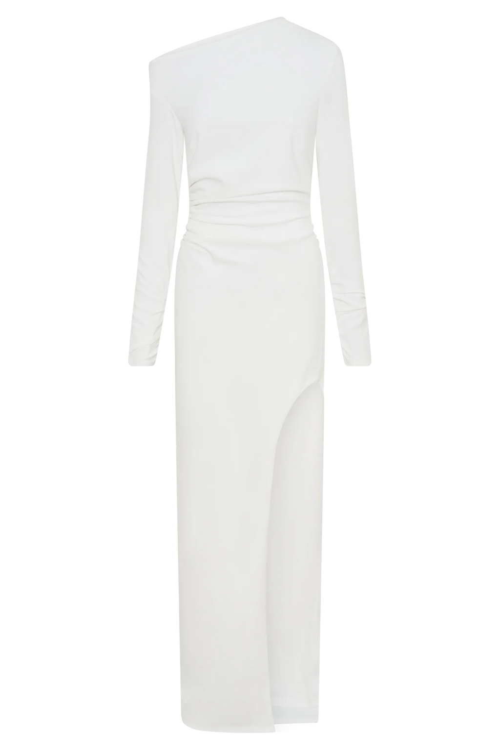 Thalyn Crepe Maxi Dress With Split - White
