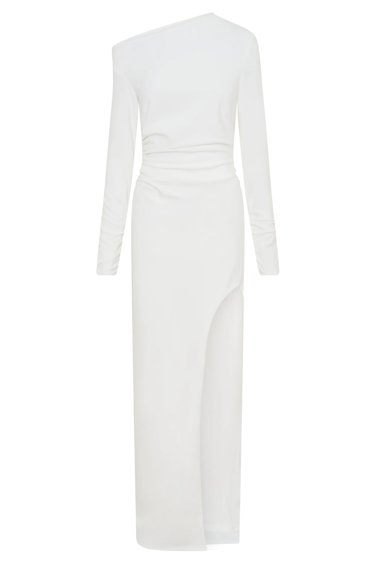 Thalyn Crepe Maxi Dress With Split - White