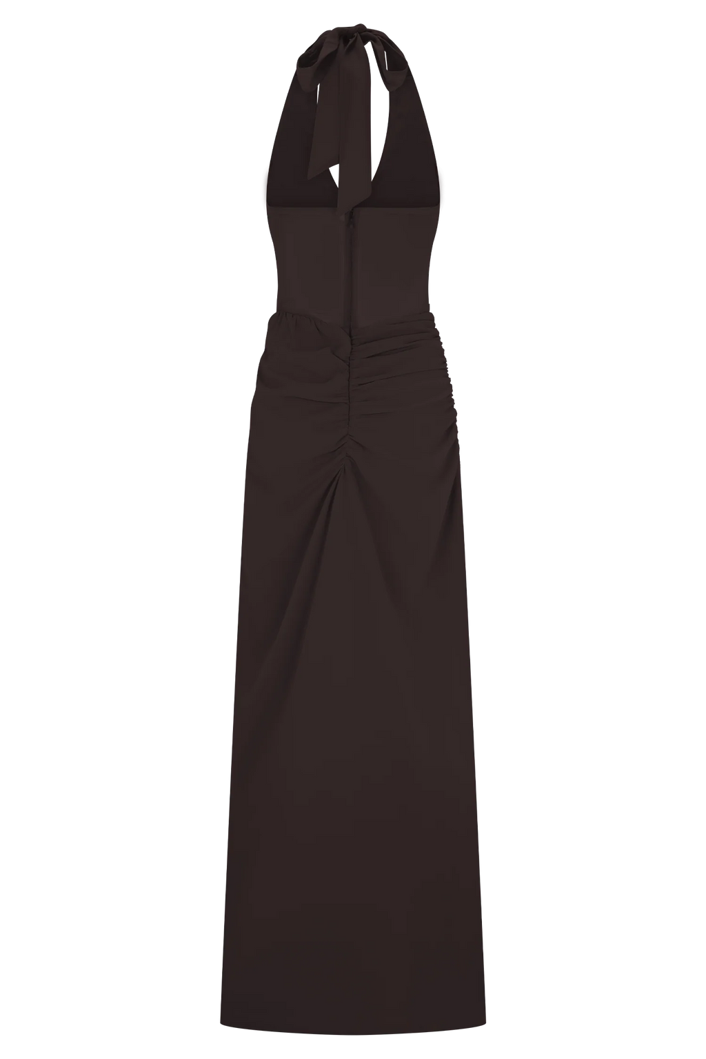 Jonna Chiffon And Mesh Maxi Dress - Dark Chocolate