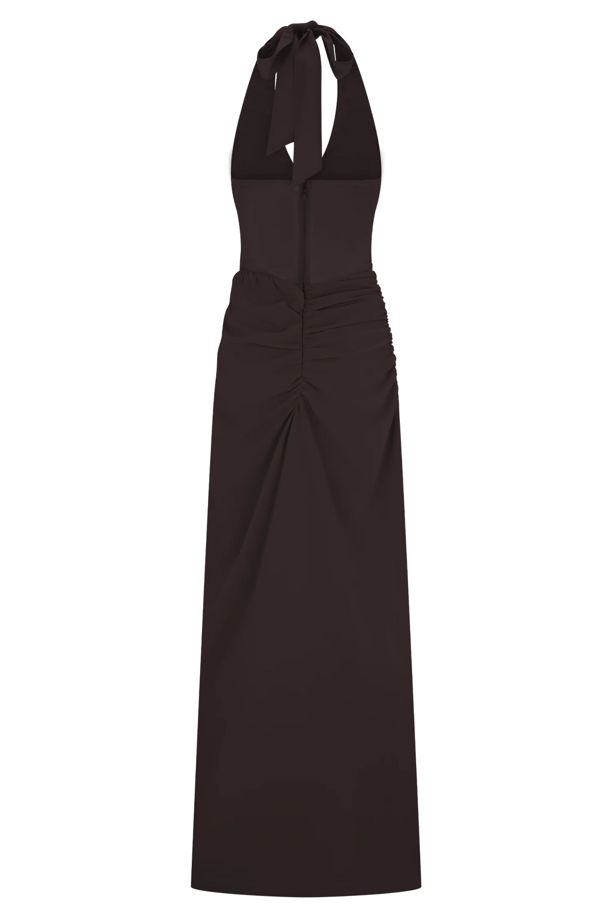 Jonna Chiffon And Mesh Maxi Dress - Dark Chocolate