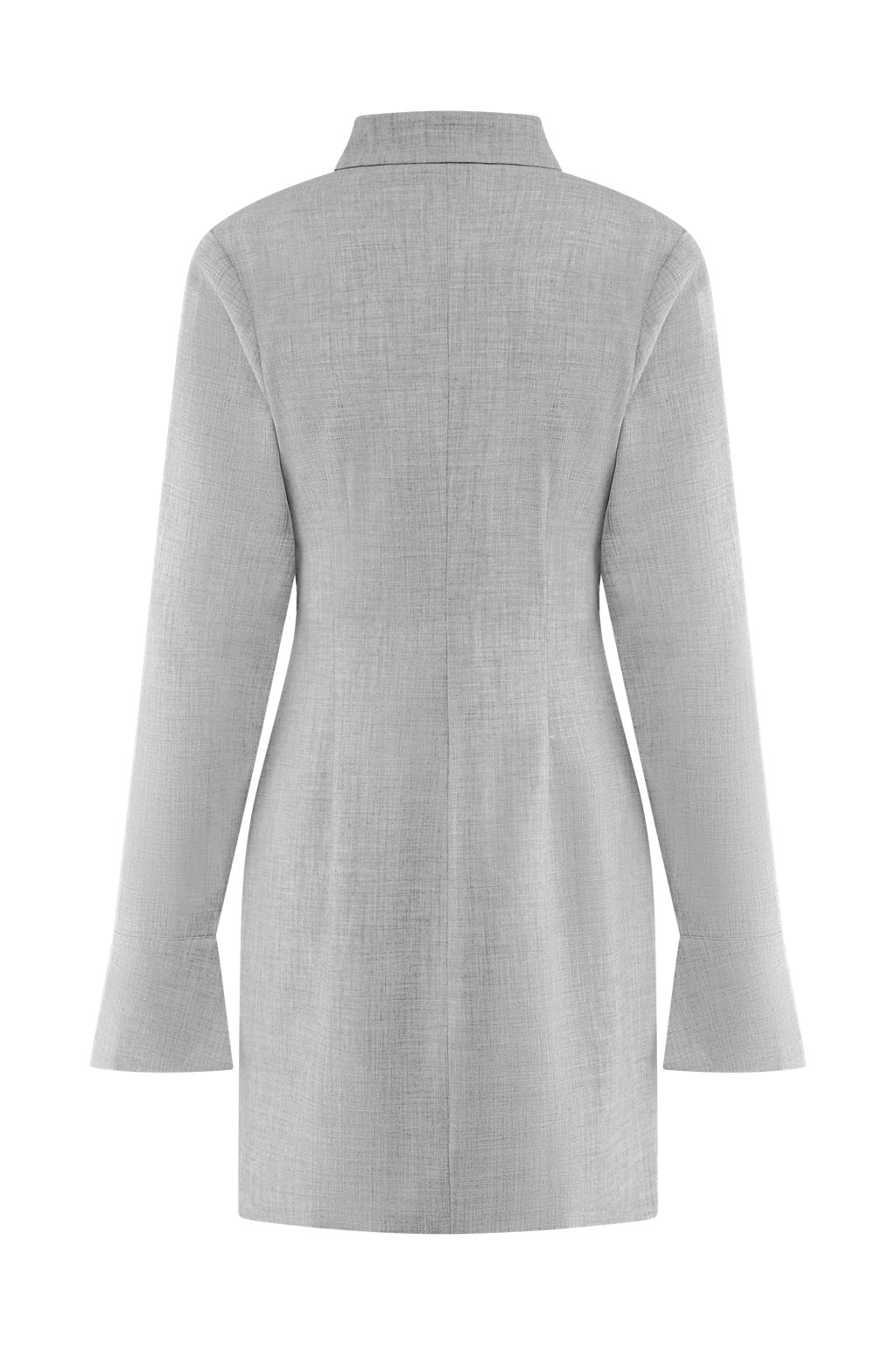 Dorian Fitted Shirt Mini Dress - Charcoal Marle