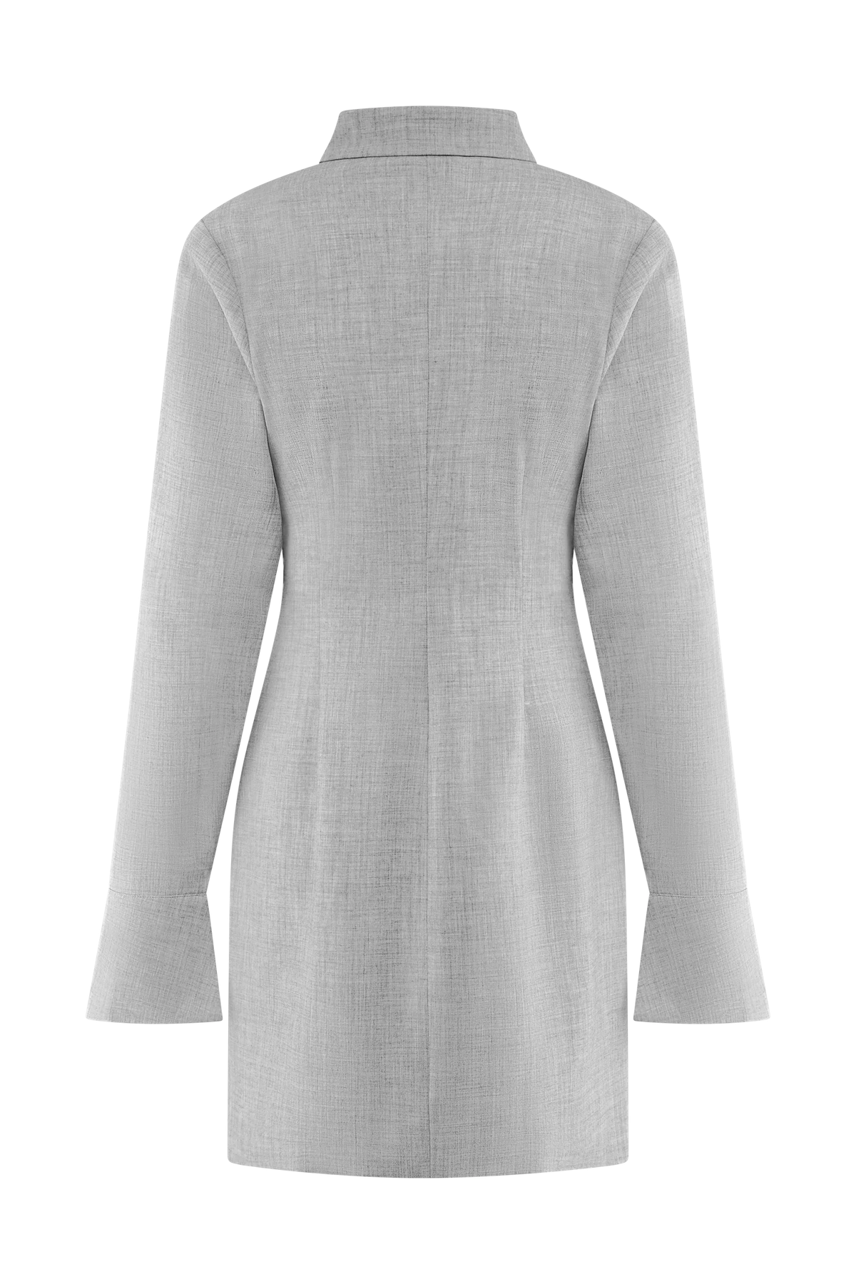 Dorian Fitted Shirt Mini Dress - Charcoal Marle