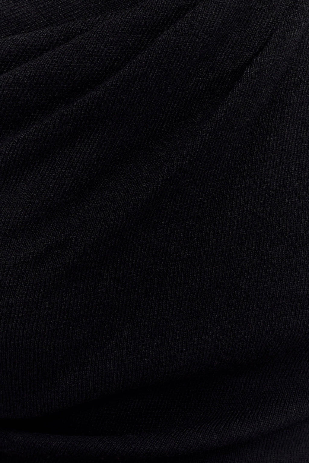 Culver Draped Twist Knit Top - Black