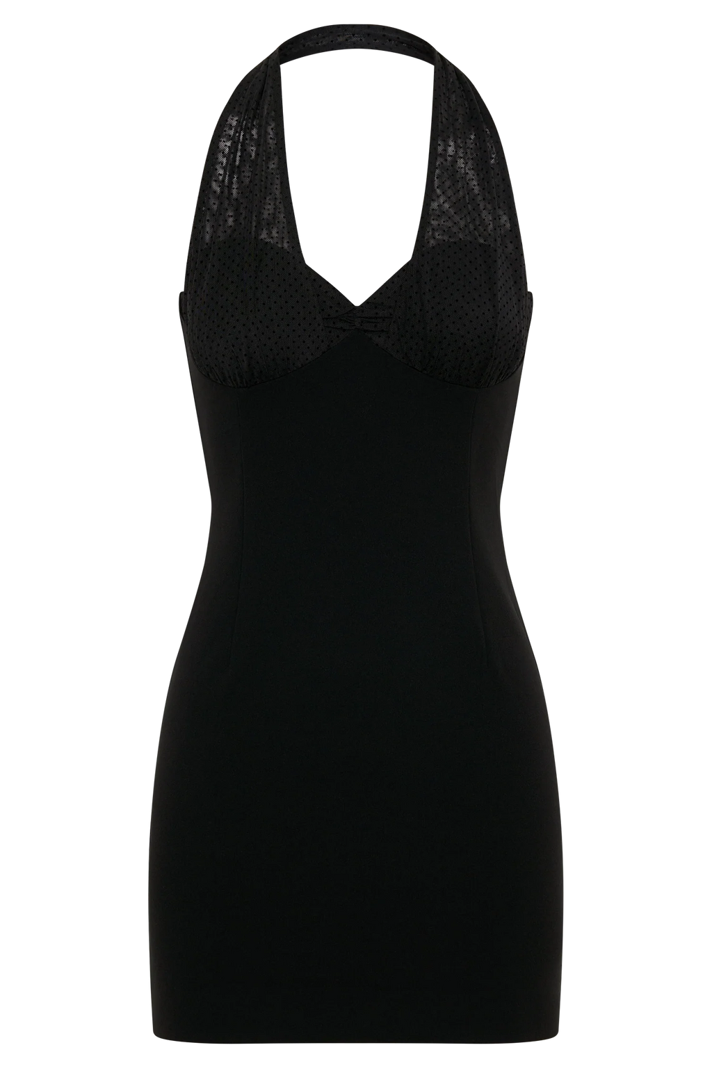 Cressida Crepe Halter Mini Dress - Black