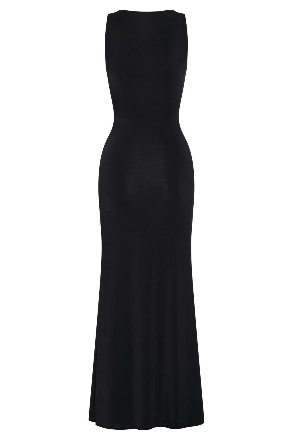 Beck Plunge Maxi Dress With Floral Hardware - Black