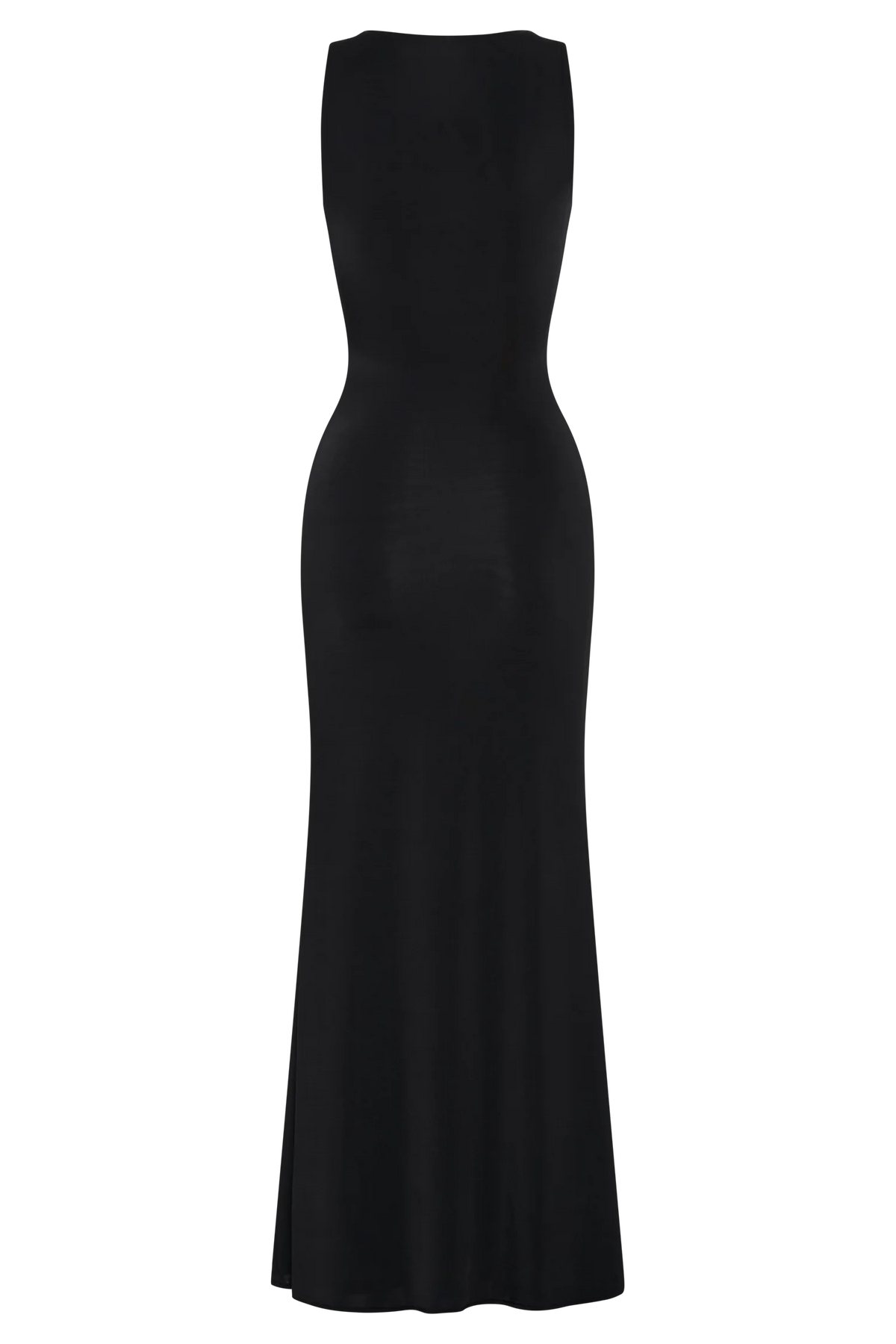 Beck Plunge Maxi Dress With Floral Hardware - Black