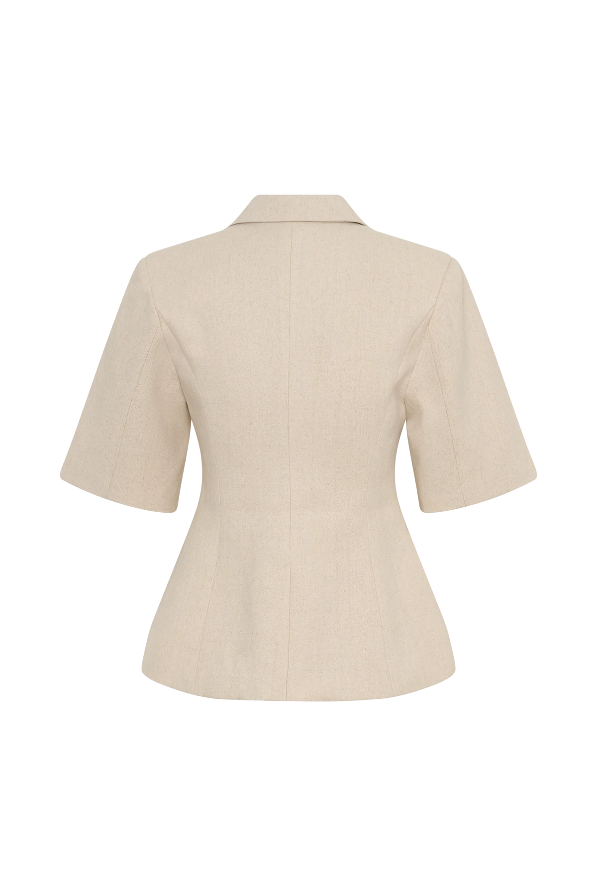 Martine Short Sleeve Linen Top - Natural