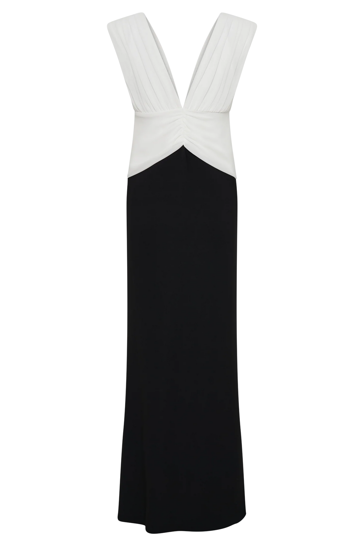 Monique Contrast Maxi Dress - Black