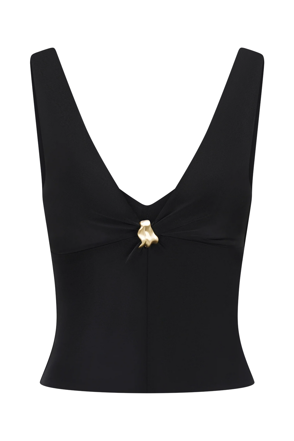 Spencer Slinky Top with Hardware - Black