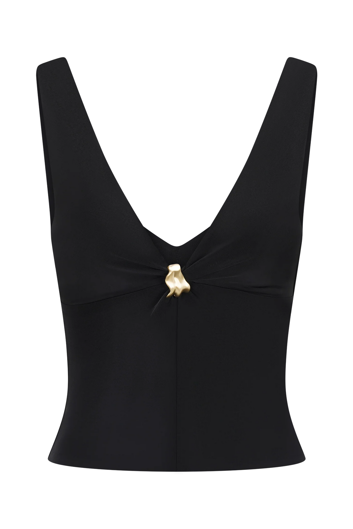 Spencer Slinky Top with Hardware - Black