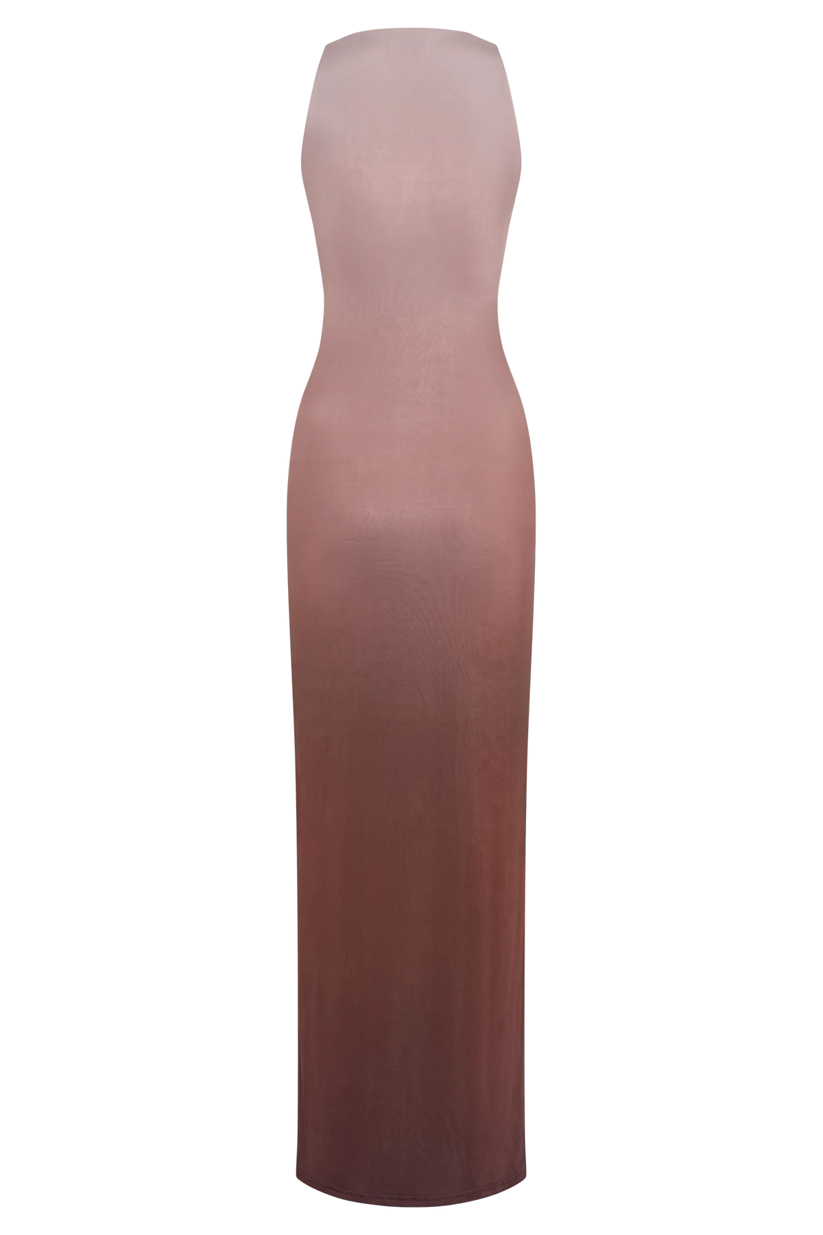 Stella Draped Slinky Maxi Dress - Mocha Ombre