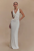Kassidy Peached Jersey Maxi Dress - Ivory