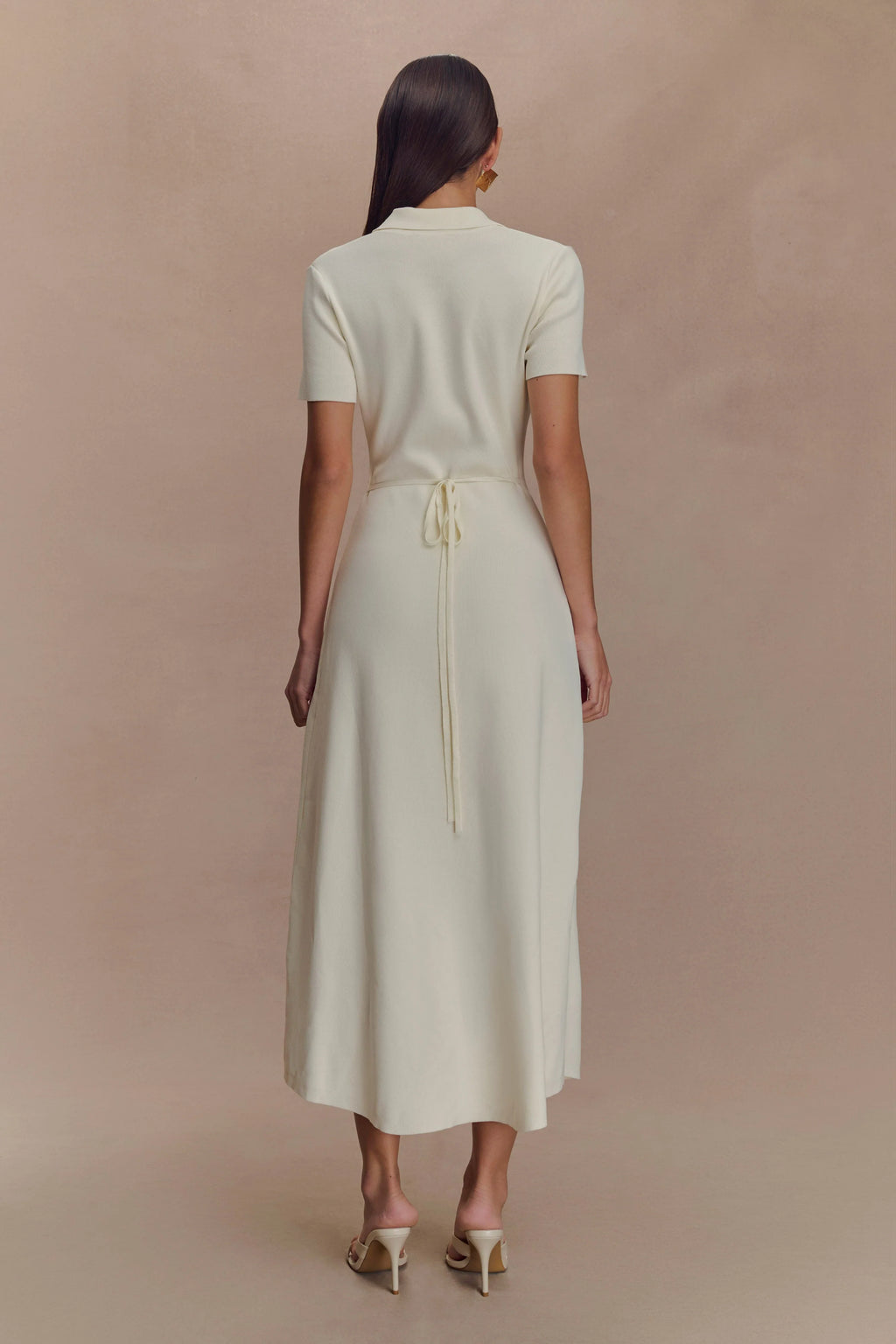 Pearson Short Sleeve Knit Midi Dress - Ivory