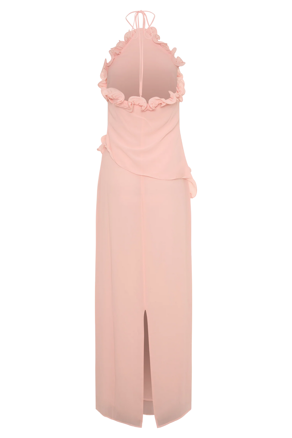 Melissa Chiffon Flower Maxi Dress - Baby Pink