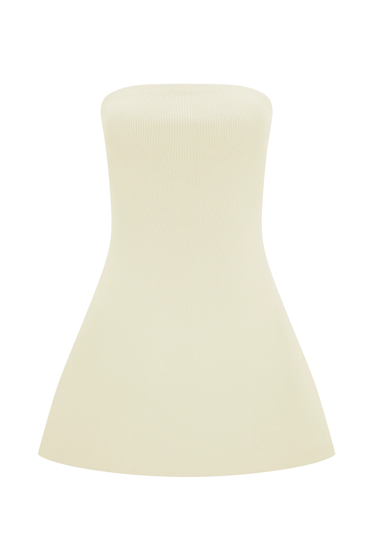 Anette Bandage Knit Strapless Top - Ivory