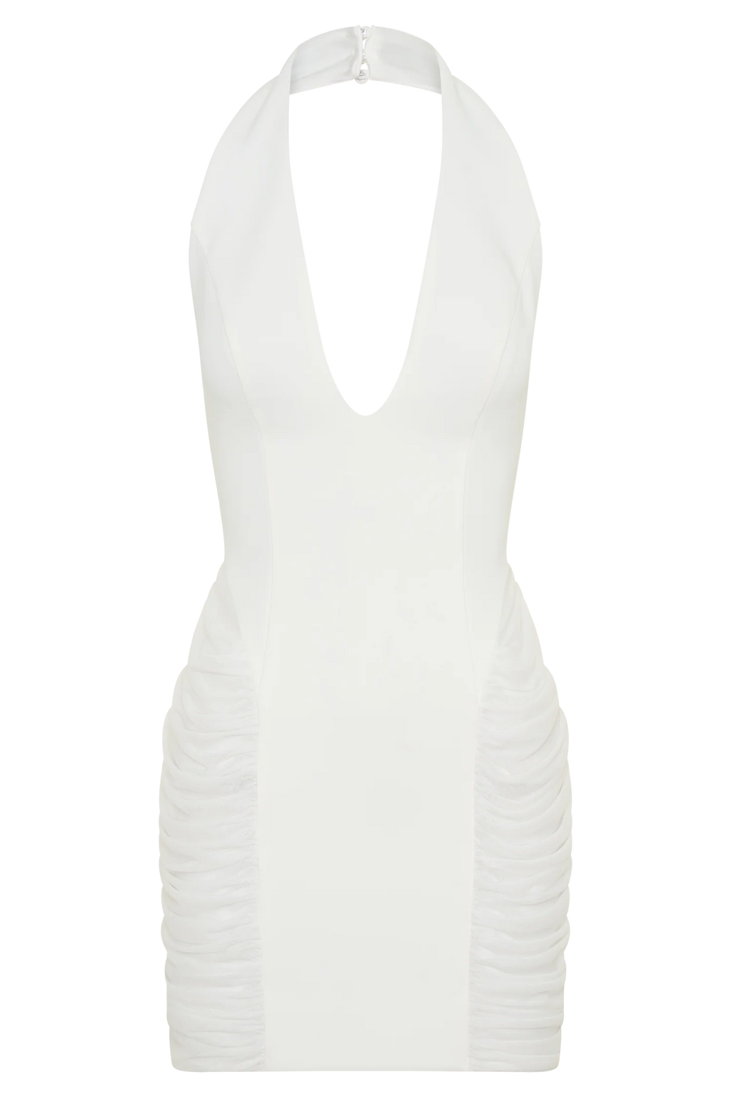 Anari Gathered Scuba Mini Dress - White