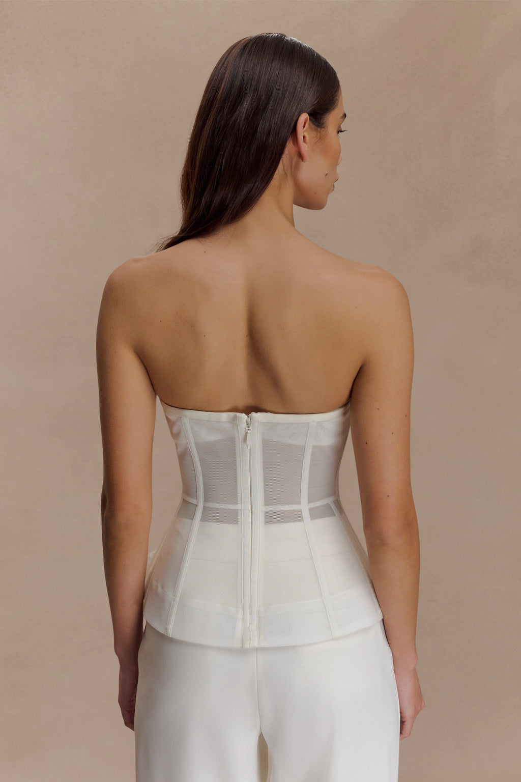 Zoe Structured Corset - White