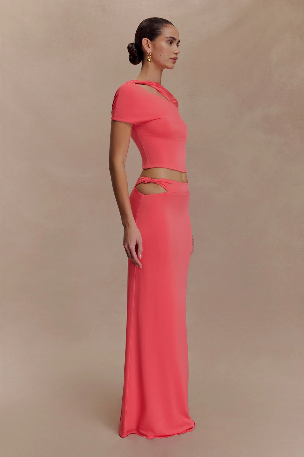 Haven Slinky Twist Top - Coral