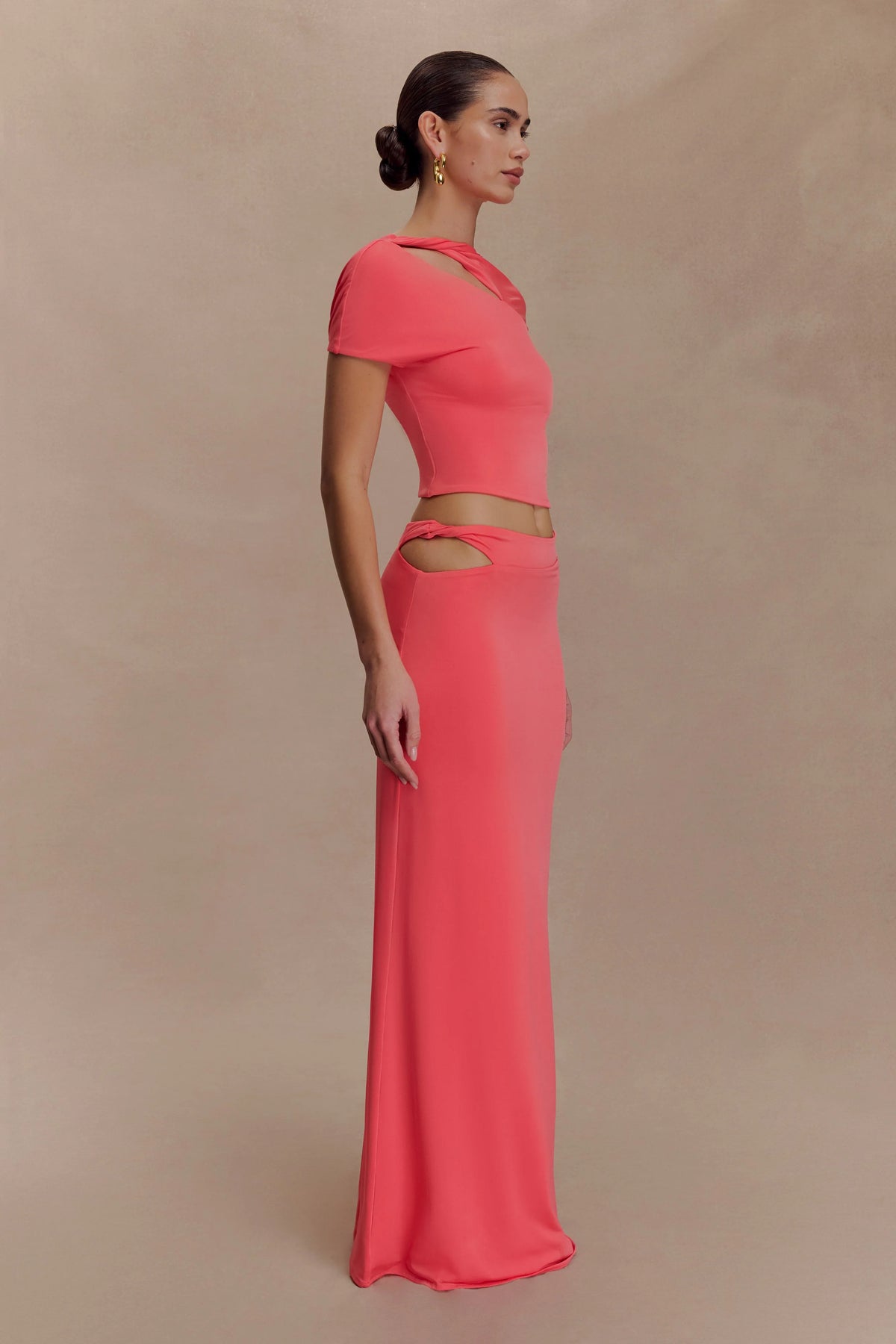 Haven Slinky Twist Top - Coral
