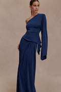 Vivica Slinky One Shoulder Top - Midnight Navy