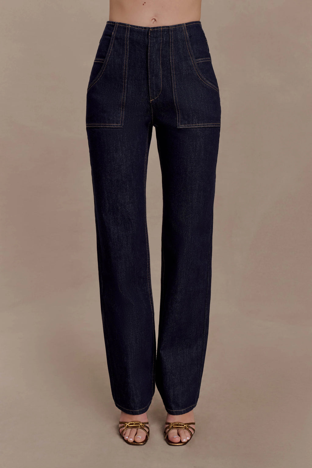 Clarrissa High Rise Jeans - Washed Indigo Blue